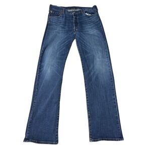 Levi Strauss Co Mens W36 L32 501 Original Fit Button Fly Blue Jeans